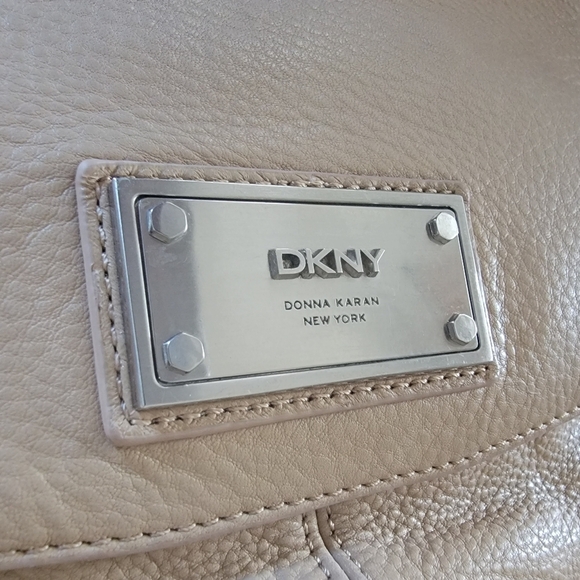 DKNY Tan Leather Tote - Picture 14 of 16